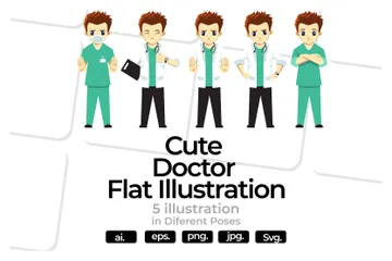 Arzt Niedlich Illustrationspack