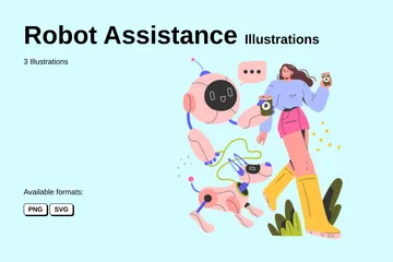 Assistance robotique Pack d'Illustrations