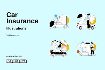 Assurance voiture Pack d'Illustrations