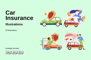 Assurance voiture Pack d'Illustrations