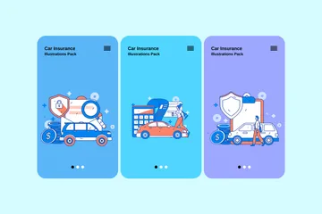 Assurance voiture Pack d'Illustrations