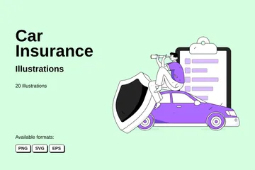 Assurance voiture Pack d'Illustrations