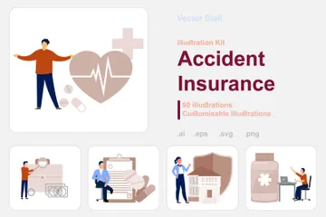 Assurance d'accident Pack d'Illustrations