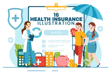 Assurance santé Pack d'Illustrations