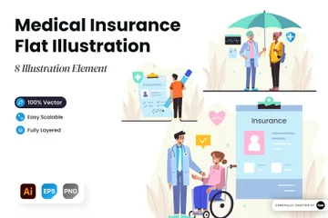 Assurance médicale Pack d'Illustrations