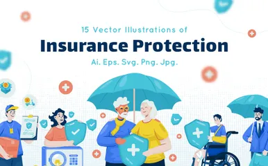 Protection d'assurance Pack d'Illustrations