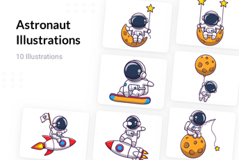 Astronaut Illustration Pack