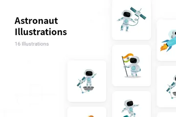 Astronaut Illustrationspack