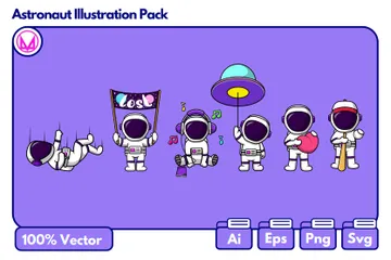 Astronaut Illustration Pack