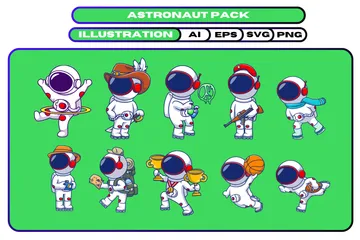 Astronaut Illustration Pack