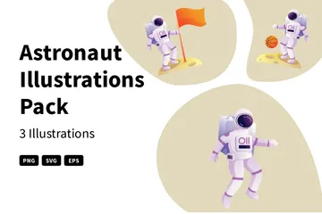 Astronaute Pack d'Illustrations