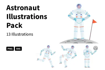 Astronaute Pack d'Illustrations