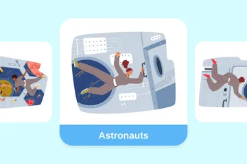 Astronauten Illustrationspack