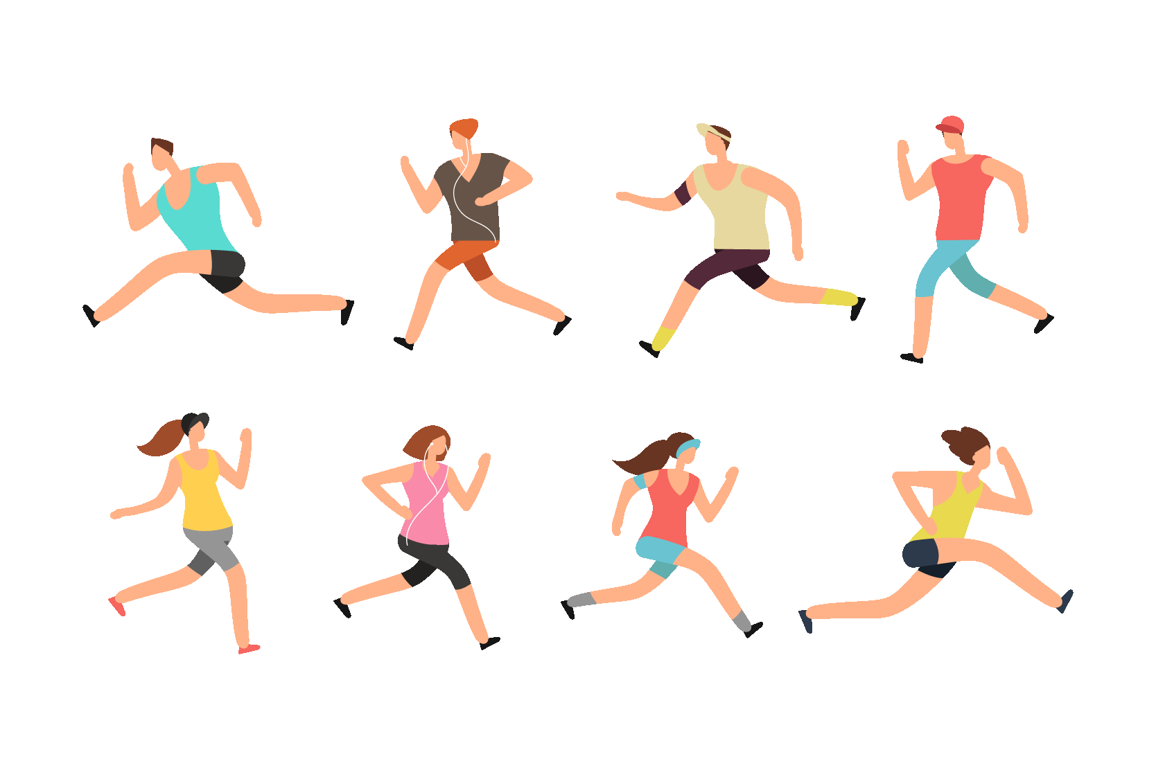 Premium Athlete Running Illustration pack from People Illustrations