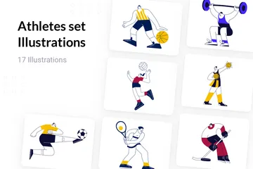 Athletes Set Illustration Pack