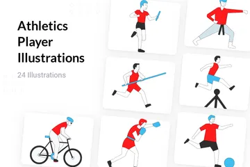 Athletics Player Illustration Pack