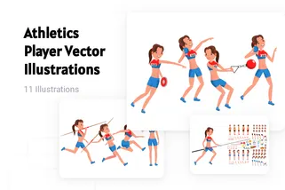 Athletics Player Vector