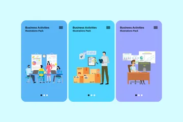 Atividades de negócio Illustration Pack