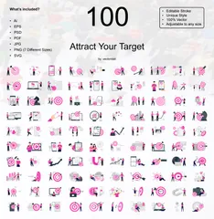 Attract Your Target Illustration Pack