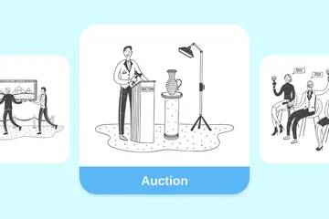 Auction Illustration Pack