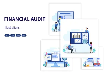 Audit financier Pack d'Illustrations