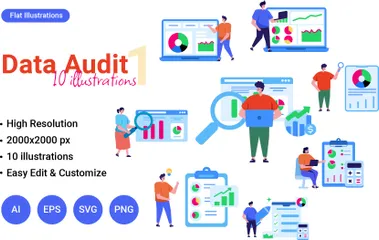 Auditoría de datos Parte 1 Paquete de Ilustraciones