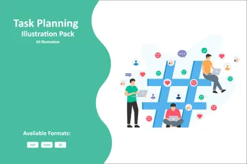 Aufgabenplanung Illustration Pack