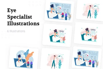 Augenspezialist Illustrationspack