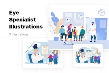 Augenspezialist Illustrationspack