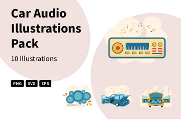 Autoradio Illustrationspack