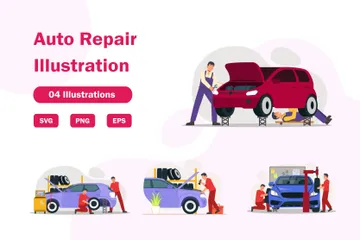 Auto Repair Illustration Pack