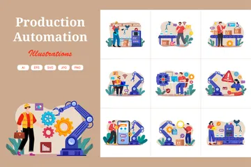 Automatisation de la production Pack d'Illustrations