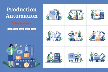 Automatisation de la production Pack d'Illustrations