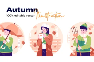 Autumn Character Illustration Pack