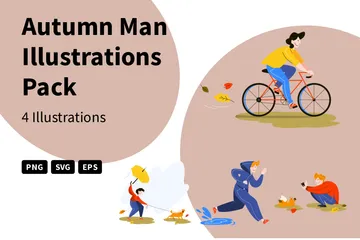 Autumn Man Illustration Pack