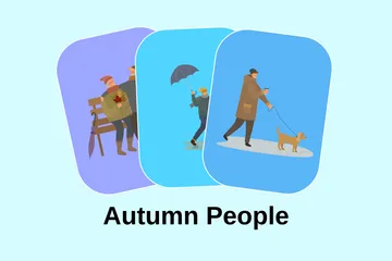 Autumn People Illustration Pack