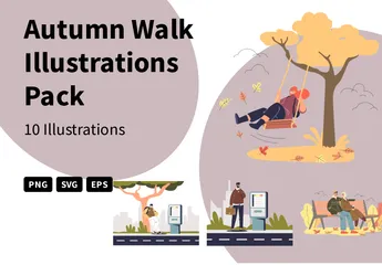 Autumn Walk Illustration Pack