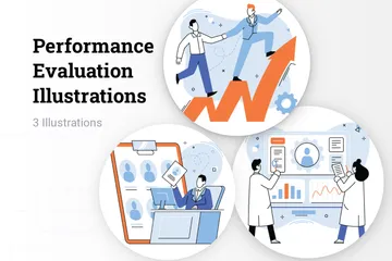 Avaliação de desempenho Pacote de Ilustrações