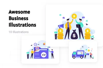 Awesome Business Illustration Pack