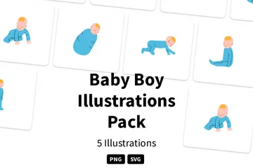 Baby Boy Illustration Pack