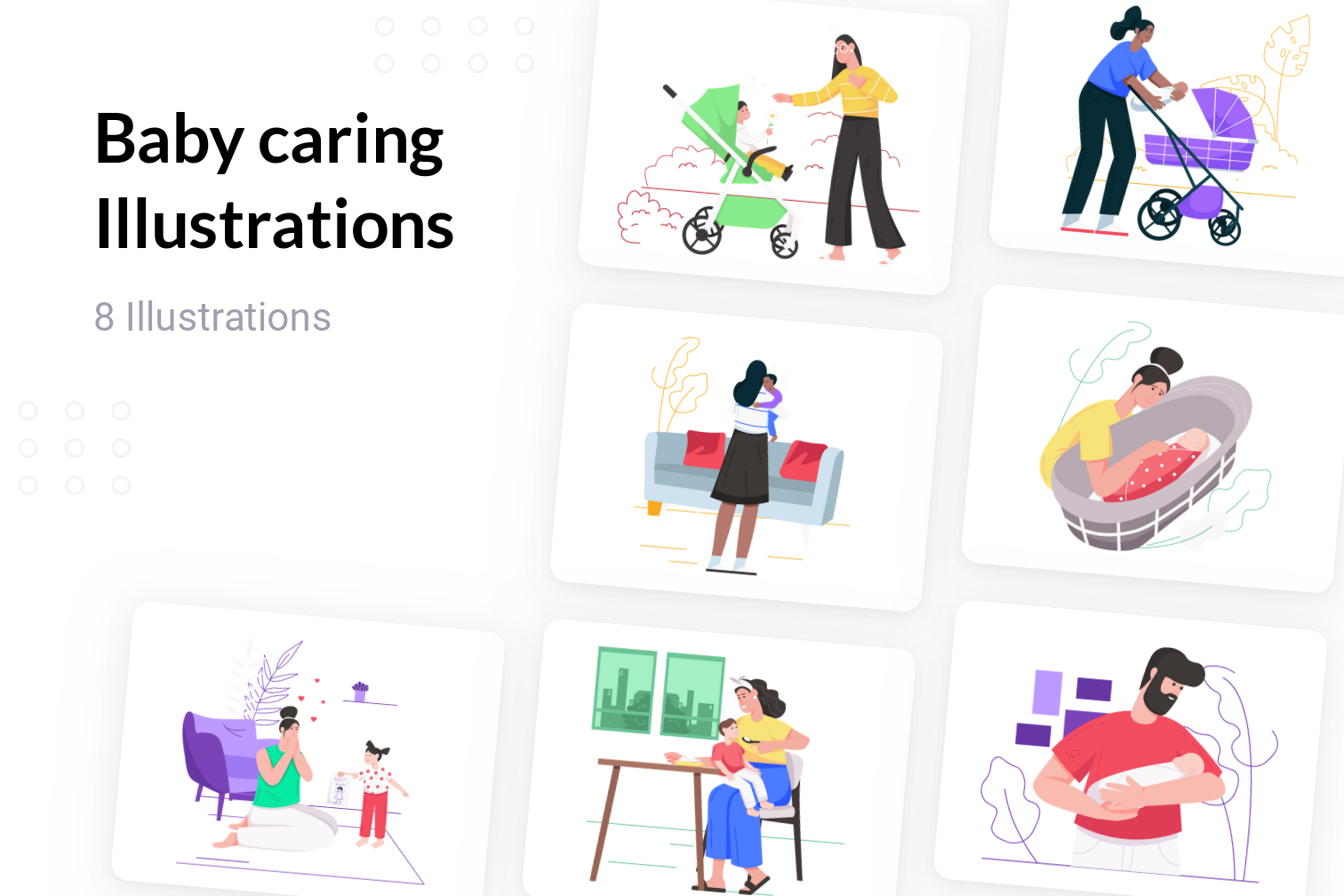 Premium Baby Caring Illustration pack from People Illustrations