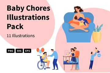Baby Chores Illustration Pack