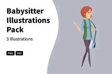 Baby-sitter Pack d'Illustrations