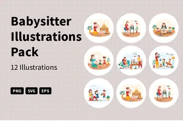 Baby-sitter Pack d'Illustrations