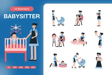 Baby-sitter Illustration Pack