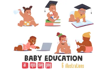 Babyerziehung Illustration Pack