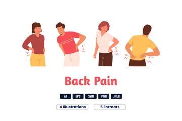 背中の痛み イラストパック