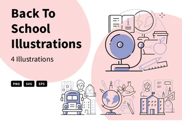 Back To School Illustration Pack