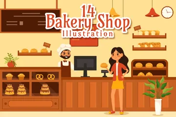 Bäckerei Illustrationspack