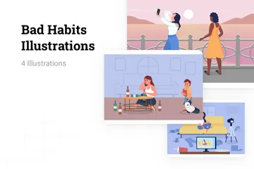 Bad Habits Illustration Pack